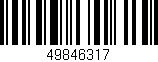 Código de barras (EAN, GTIN, SKU, ISBN): '49846317'