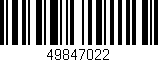 Código de barras (EAN, GTIN, SKU, ISBN): '49847022'