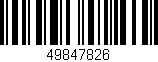 Código de barras (EAN, GTIN, SKU, ISBN): '49847826'