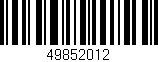 Código de barras (EAN, GTIN, SKU, ISBN): '49852012'