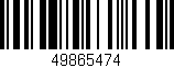 Código de barras (EAN, GTIN, SKU, ISBN): '49865474'