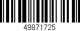 Código de barras (EAN, GTIN, SKU, ISBN): '49871725'