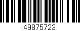 Código de barras (EAN, GTIN, SKU, ISBN): '49875723'