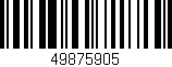 Código de barras (EAN, GTIN, SKU, ISBN): '49875905'