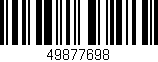 Código de barras (EAN, GTIN, SKU, ISBN): '49877698'