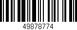 Código de barras (EAN, GTIN, SKU, ISBN): '49878774'