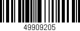 Código de barras (EAN, GTIN, SKU, ISBN): '49909205'