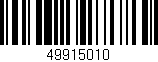 Código de barras (EAN, GTIN, SKU, ISBN): '49915010'