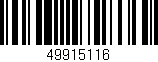 Código de barras (EAN, GTIN, SKU, ISBN): '49915116'