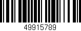 Código de barras (EAN, GTIN, SKU, ISBN): '49915789'