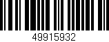 Código de barras (EAN, GTIN, SKU, ISBN): '49915932'