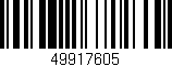Código de barras (EAN, GTIN, SKU, ISBN): '49917605'