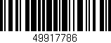 Código de barras (EAN, GTIN, SKU, ISBN): '49917786'