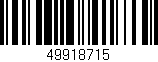 Código de barras (EAN, GTIN, SKU, ISBN): '49918715'