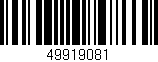 Código de barras (EAN, GTIN, SKU, ISBN): '49919081'