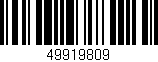 Código de barras (EAN, GTIN, SKU, ISBN): '49919809'