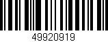 Código de barras (EAN, GTIN, SKU, ISBN): '49920919'