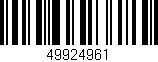 Código de barras (EAN, GTIN, SKU, ISBN): '49924961'