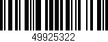 Código de barras (EAN, GTIN, SKU, ISBN): '49925322'