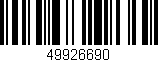 Código de barras (EAN, GTIN, SKU, ISBN): '49926690'