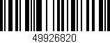 Código de barras (EAN, GTIN, SKU, ISBN): '49926820'