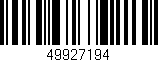 Código de barras (EAN, GTIN, SKU, ISBN): '49927194'