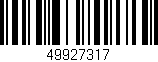 Código de barras (EAN, GTIN, SKU, ISBN): '49927317'