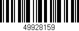 Código de barras (EAN, GTIN, SKU, ISBN): '49928159'