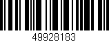 Código de barras (EAN, GTIN, SKU, ISBN): '49928183'
