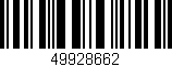 Código de barras (EAN, GTIN, SKU, ISBN): '49928662'