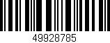 Código de barras (EAN, GTIN, SKU, ISBN): '49928785'