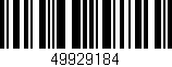Código de barras (EAN, GTIN, SKU, ISBN): '49929184'
