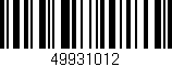 Código de barras (EAN, GTIN, SKU, ISBN): '49931012'