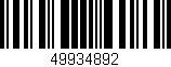 Código de barras (EAN, GTIN, SKU, ISBN): '49934892'