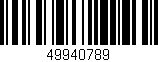 Código de barras (EAN, GTIN, SKU, ISBN): '49940789'