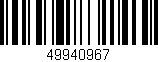 Código de barras (EAN, GTIN, SKU, ISBN): '49940967'