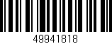 Código de barras (EAN, GTIN, SKU, ISBN): '49941818'