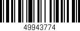 Código de barras (EAN, GTIN, SKU, ISBN): '49943774'