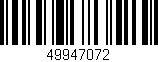Código de barras (EAN, GTIN, SKU, ISBN): '49947072'