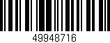 Código de barras (EAN, GTIN, SKU, ISBN): '49948716'