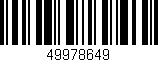 Código de barras (EAN, GTIN, SKU, ISBN): '49978649'