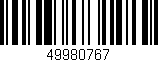 Código de barras (EAN, GTIN, SKU, ISBN): '49980767'