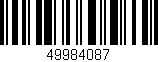 Código de barras (EAN, GTIN, SKU, ISBN): '49984087'
