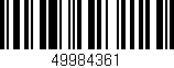 Código de barras (EAN, GTIN, SKU, ISBN): '49984361'