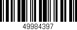 Código de barras (EAN, GTIN, SKU, ISBN): '49984397'
