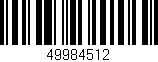 Código de barras (EAN, GTIN, SKU, ISBN): '49984512'