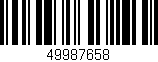 Código de barras (EAN, GTIN, SKU, ISBN): '49987658'