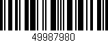 Código de barras (EAN, GTIN, SKU, ISBN): '49987980'
