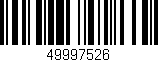 Código de barras (EAN, GTIN, SKU, ISBN): '49997526'