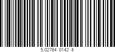 Código de barras (EAN, GTIN, SKU, ISBN): '5.02784_0142_4'